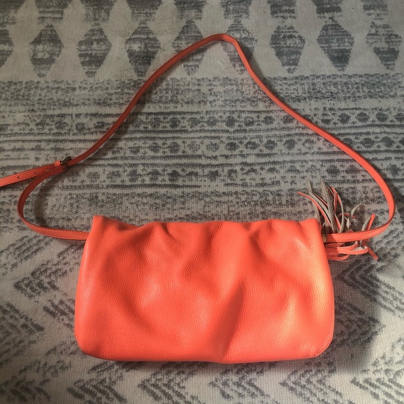 J.Crew Convertible Clutch in Bright Pink Orange - Picture 3 of 7